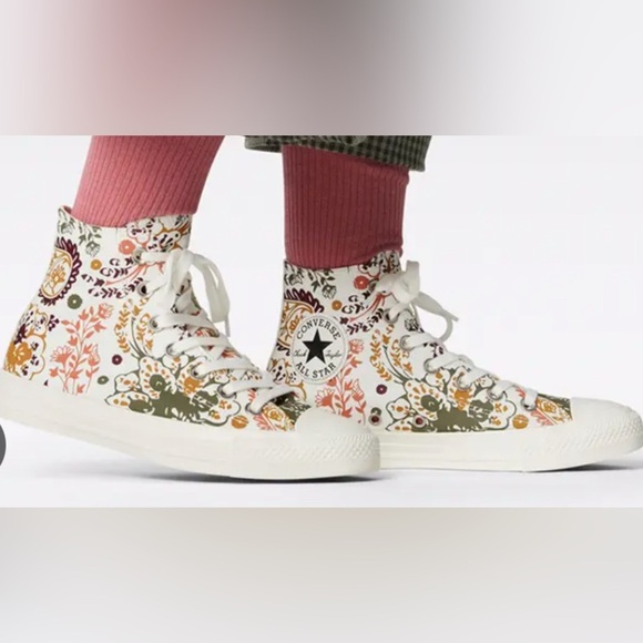 Converse Shoes - Converse High-Top Sneakers with Floral Pattern